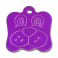 Médaille Chien Bonne Bouille Gravée Personnalisée Couleur Fuchsia en Aluminium Face Recto