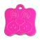 Médaille Chien Bonne Bouille Gravée Personnalisée Couleur Rose en Aluminium Face Recto