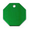 Médaille Octogonale Gravée - Personnalisée pour Chien - Chat Couleur Verte en Aluminium