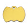 Médaille Papillon Gravée - Personnalisée pour Chien - Chat Couleur Dorée en Aluminium