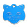 Médaille Chat Tête de minou Bleu Gravée