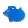 Médaille Souris pour Chat Gravée - Personnalisée Couleur Bleue en Aluminium Anodisé