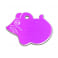 Médaille Souris pour Chat Gravée - Personnalisée Couleur Fuchsia en Aluminium Anodisé