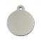 Médaille Ronde Gravée - Personnalisée Chien - Chat Couleur Argent en Aluminium Anodisé