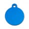 Médaille Ronde Gravée - Personnalisée Chien - Chat Couleur Bleue en Aluminium Anodisé