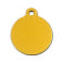 Médaille Ronde Gravée - Personnalisée Chien - Chat Couleur Dorée en Aluminium Anodisé