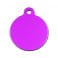 Médaille Ronde Gravée - Personnalisée Chien - Chat Couleur Fuchsia en Aluminium Anodisé