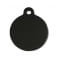 Médaille Ronde Gravée - Personnalisée Chien - Chat Couleur Noire en Aluminium Anodisé