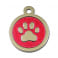 Médaille Patte Polie Chien Rouge Gravée