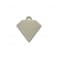 Médaille Diamant pour Chien Personnalisée au Verso Couleur Argent en Aluminium
