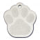 Médaille Patte pour Chien Chat Gravée Personnalisée Couleur Argent en Aluminium Anodisé