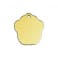 Médaille Patte pour Chien Chat Personnalisable Taille Grande Couleur Dorée Gravure au Verso