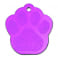 Médaille Patte pour Chien Chat Gravée Personnalisée Couleur Fuchsia en Aluminium Anodisé