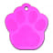 Médaille Patte pour Chien Chat Gravée Personnalisée Couleur Rose en Aluminium Anodisé