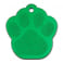 Médaille Patte pour Chien Chat Gravée Personnalisée Couleur Vert en Aluminium Anodisé