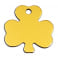 Médaille Trèfle Gravée - Personnalisée pour Chien - Chat Couleur Dorée en Aluminium Anodisé