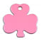 Médaille Trèfle Gravée - Personnalisée pour Chien - Chat Couleur Rose en Aluminium Anodisé