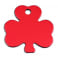 Médaille Trèfle Gravée - Personnalisée pour Chien - Chat Couleur Rouge en Aluminium Anodisé